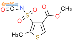4-(异氰酸酯磺酰)-5-甲基噻吩-3-羧酸甲酯结构式图片|897671-34-0结构式图片