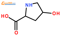 顺式-4-羟基-L-脯氨酸结构式图片|618-27-9结构式图片