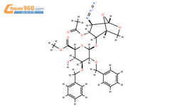β-D-Glucopyranose, 1,6-anhydro-2-azido-2-deoxy-4-O-[6-methyl-2,3-bis-O-(phenylmethyl)-β-D-glucopyranuronosyl]-, 3-acetate结构式图片|99541-26-1结构式图片