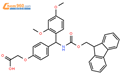 4-[(2,4-二甲氧基苯基)(Fmoc-氨基)甲基]苯氧乙酸结构式图片|145069-56-3结构式图片