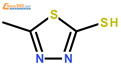 头孢唑林钠杂质E 5-甲基-1,3,4-噻二唑-2-硫醇结构式图片|29490-19-5结构式图片