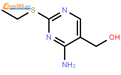 2-乙硫基-5-羟甲基-6-氨基嘧啶