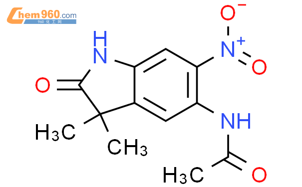 100510 96 1 N 3 3 dimethyl 6 nitro 2 oxo 1H indol 5 yl acetamideCAS号