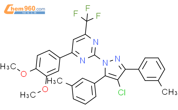 1006329 93 6 2 4 Chloro 3 5 Di M Tolyl Pyrazol 1 Yl 4 3 4 Dimethoxy