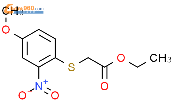 100638 07 1 ethyl 4 methoxy 2 nitrophenyl thio acetate化学式结构式分子式mol