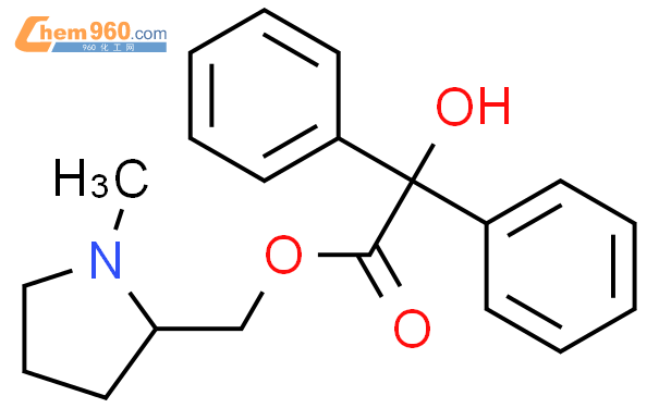 102156 75 2 Benzilic acid 1 methyl 2 pyrrolidinyl methyl ester 6CI 化学