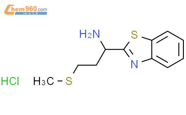 1052547 69 9 1 1 3 Benzothiazol 2 Yl 3 Methylthio Propan 1 Amine