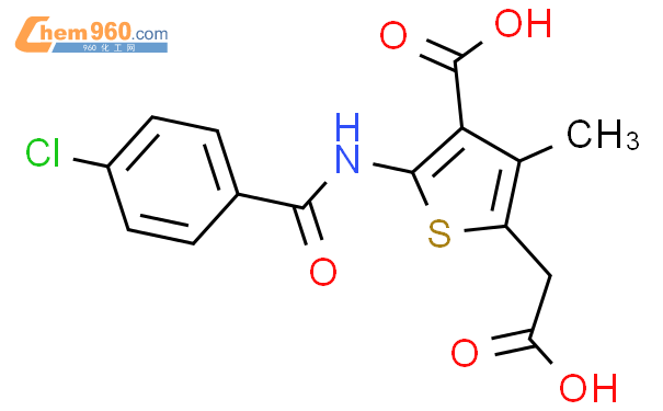 105522 88 1 2 Thiopheneacetic Acid 4 Carboxy 5 4 Chlorobenzoyl Amino