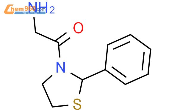 107321 74 4 Thiazolidine 3 aminoacetyl 2 phenyl 化学式结构式分子式mol 960化工网