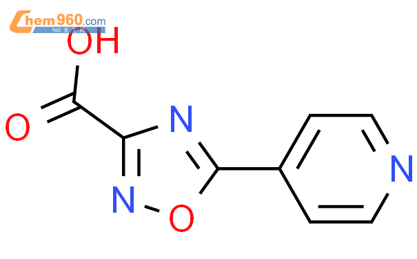 1086380 39 3 5 Pyridin 4 yl 1 2 4 oxadiazole 3 carboxylic acid化学式结构式