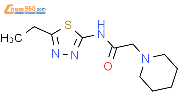 111750 47 1 1 Piperidineacetamide N 5 ethyl 1 3 4 thiadiazol 2 yl 化学式