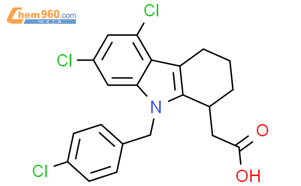 113243 11 1 1H Carbazole 1 Acetic Acid 5 7 Dichloro 9 4 Chlorophenyl