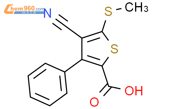 116492 96 7 2 Thiophenecarboxylic Acid 4 Cyano 5 Methylthio 3 Phenyl