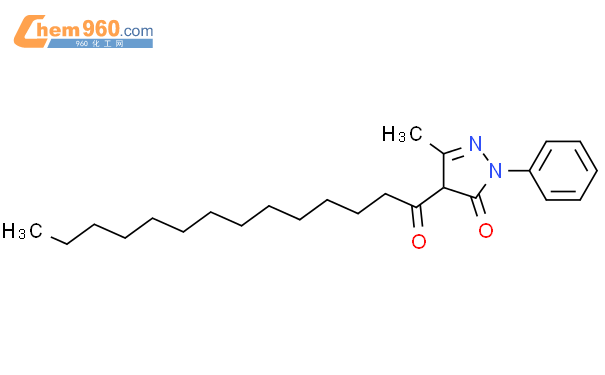 116655 20 0 5 methyl 2 phenyl 4 tetradecanoyl 4H pyrazol 3 one化学式结构式