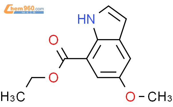 1196048 21 1 5 methoxy 1H Indole 7 carboxylic acid ethyl ester化学式结构式