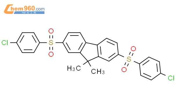 1204429 63 9 9H Fluorene 2 7 Bis 4 Chlorophenyl Sulfonyl 9 9