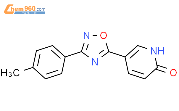1223889 45 9 5 3 4 甲基苯基 1 2 4 噁二唑 5 基 吡啶 2 2 1H 酮化学式结构式分子式mol