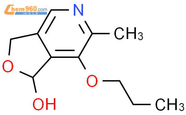 122776 14 1 Furo 3 4 c pyridin 1 ol 1 3 dihydro 6 methyl 7 propoxy 化学式