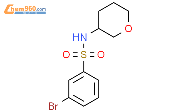 1244123 37 2 3 bromo N tetrahydro 2H pyran 3 yl benzenesulfonamide化学式