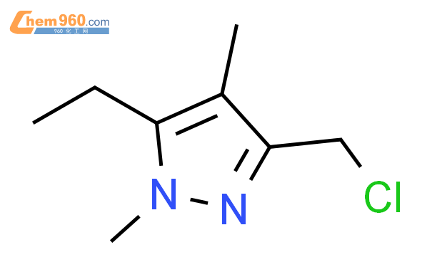 1251760 90 3 3 chloromethyl 5 ethyl 1 4 dimethyl 1H pyrazole化学式结构式