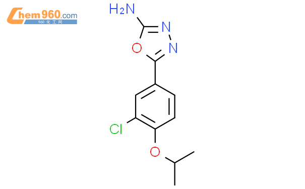 1258875 21 6 5 3 chloro 4 isopropoxyphenyl 1 3 4 oxadiazol 2 amine化学式