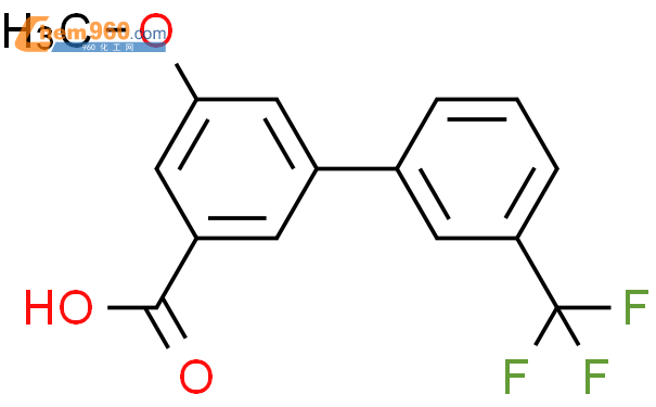 1261773 34 5 3 methoxy 5 3 trifluoromethyl phenyl benzoic acid化学式结构式