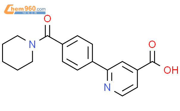 1261900 58 6 2 4 Piperidine 1 Carbonyl Phenyl Pyridine 4 Carboxylic