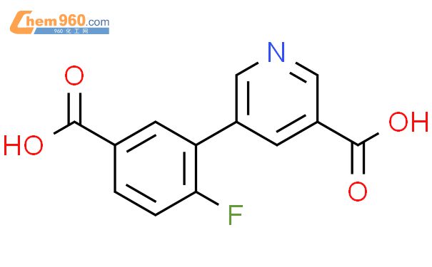 1261925 79 4 5 5 carboxy 2 fluorophenyl pyridine 3 carboxylic acidCAS号