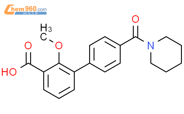 1261971 64 5 2 Methoxy 3 4 Piperidine 1 Carbonyl Phenyl Benzoic