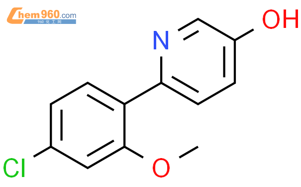 1261985 86 7 6 4 chloro 2 methoxyphenyl pyridin 3 olCAS号 1261985 86 7