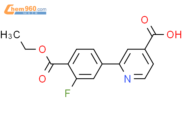 1262005 20 8 2 4 Ethoxycarbonyl 3 Fluorophenyl Pyridine 4 Carboxylic