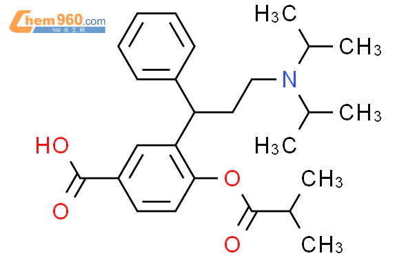1262778 55 1 3 3 二 丙 2 基 氨基 1 苯丙基 4 2 甲基丙酰氧基 苯甲酸化学式结构式分子式mol