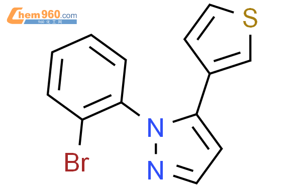 1269292 27 4 1 2 溴苯基 5 3 噻吩基 1H 吡唑化学式结构式分子式molsmiles