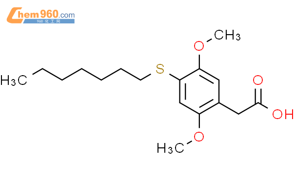 129658 25 9 Benzeneacetic acid 4 heptylthio 2 5 dimethoxy CAS号 129658