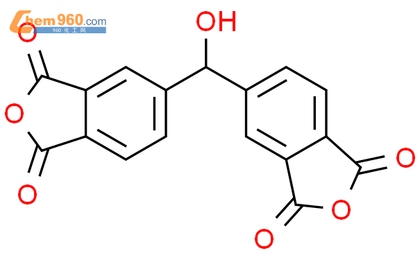 13505 75 4 1 3 Isobenzofurandione 5 5 hydroxymethylene bis 化学式结构式