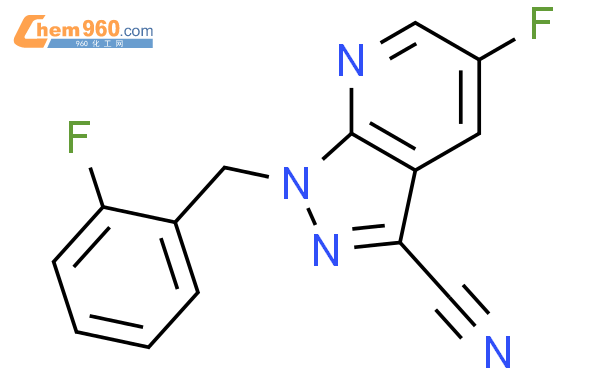 1350653 26 7 5 氟 1 2 氟苄基 1H 吡唑并 3 4 b 吡啶 3 甲腈化学式结构式分子式mol 960化工网
