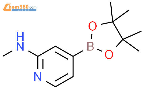 1350913 08 4 2 Methylamino pyridine 4 boronic acid pinacol ester化学式结构