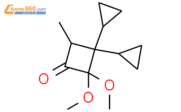 139537 57 8 Cyclobutanone 3 3 dicyclopropyl 2 2 dimethoxy 4 methyl 化学式