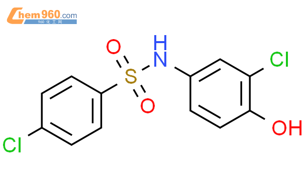 141481 31 4 4 chloro N 3 chloro 4 hydroxyphenyl benzenesulfonamide化学式