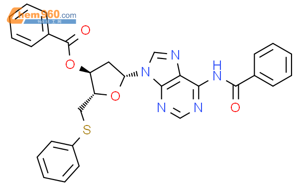 142841 44 9 Adenosine N Benzoyl 2 Deoxy 5 S Phenyl 5 Thio 3