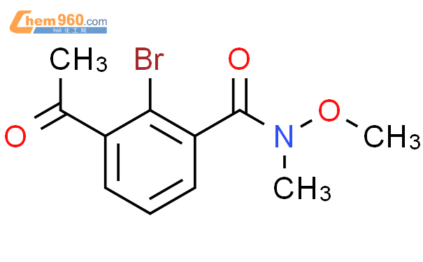 149832 35 9 Benzamide 3 acetyl 2 bromo N methoxy N methyl 化学式结构式分子式