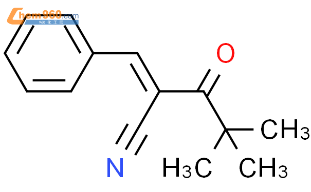 150300 45 1 Pentanenitrile 4 4 dimethyl 3 oxo 2 phenylmethylene 化学式