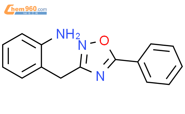 154224 28 9 Benzenamine 2 5 phenyl 1 2 4 oxadiazol 3 yl methyl 化学式