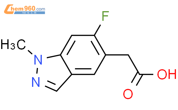 1556258 98 0 1H Indazole 5 acetic acid 6 fluoro 1 methyl 化学式结构式