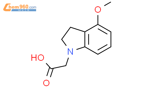 1557552 12 1 2 4 methoxy 2 3 dihydro 1H indol 1 yl acetic acidCAS号