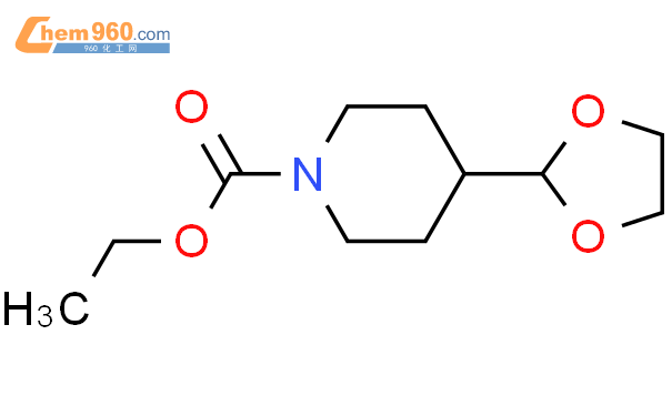 1624262 30 1 Ethyl 4 1 3 dioxolan 2 yl piperidine 1 carboxylate化学式结构式