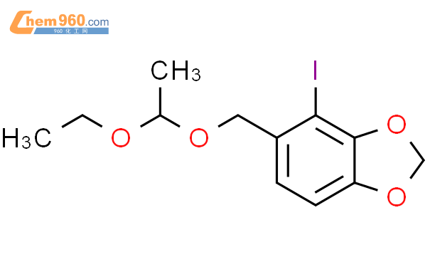 168420 76 6 1 3 Benzodioxole 5 1 ethoxyethoxy methyl 4 iodo 化学式结构式