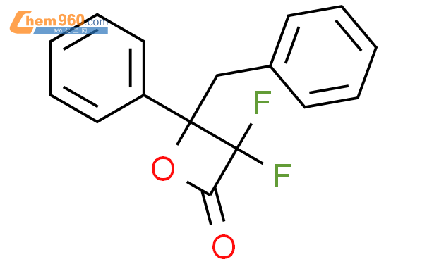 168558 27 8 2 Oxetanone 3 3 difluoro 4 phenyl 4 phenylmethyl 化学式结构式