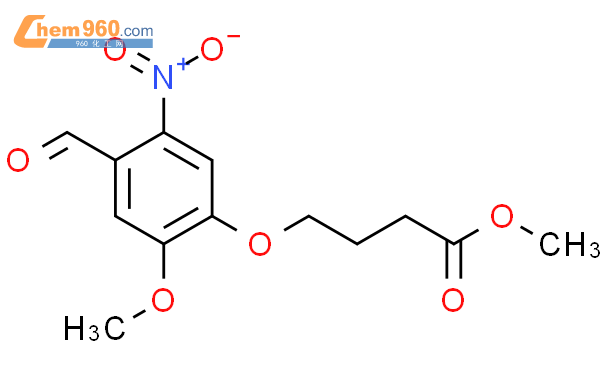 176375 42 1 methyl 4 4 formyl 2 methoxy 5 nitrophenoxy butanoate化学式结构