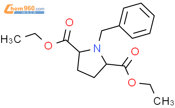 1-苄基-2,5-吡咯烷二羧酸二乙酯结构式